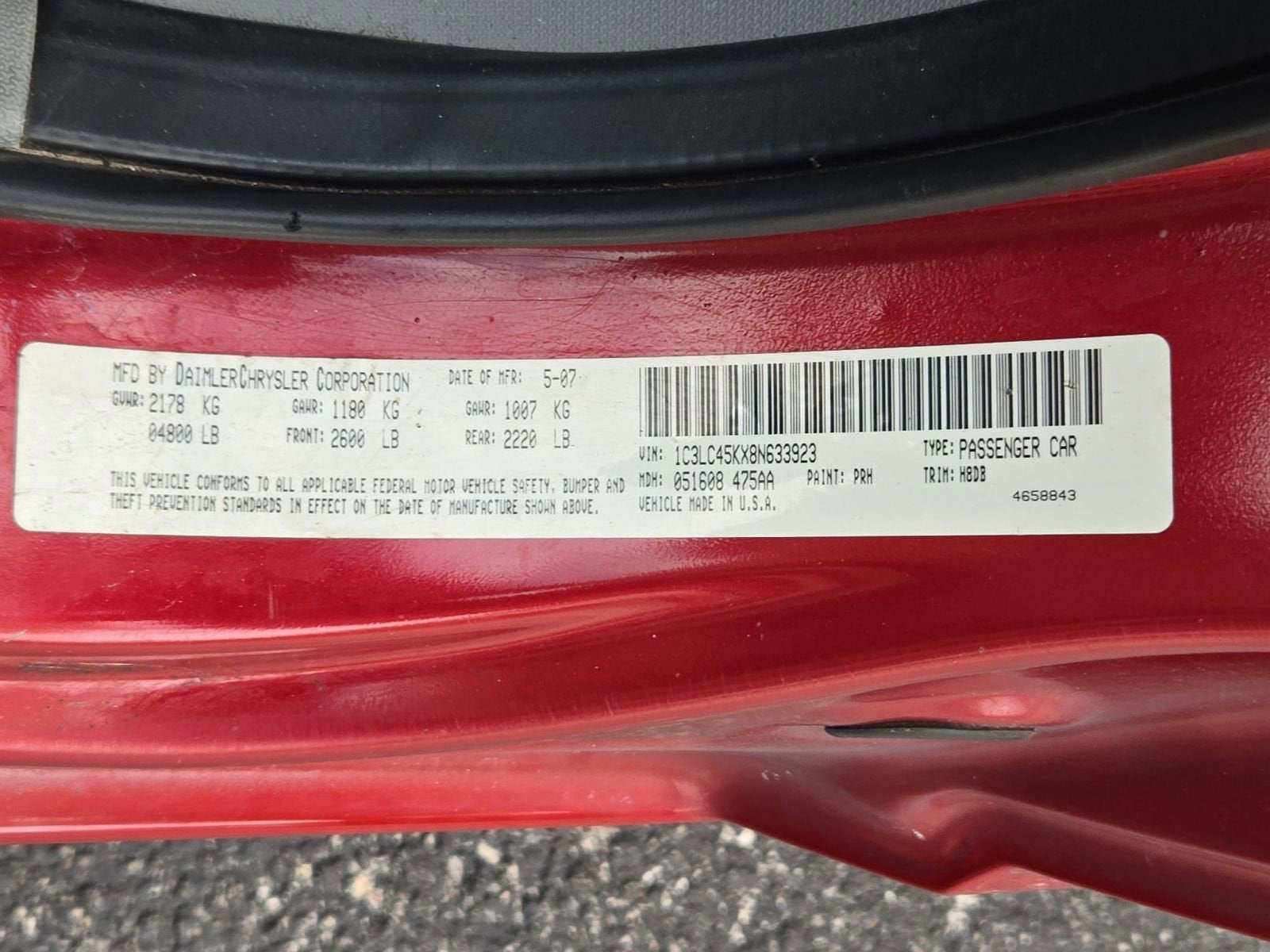 2008 Chrysler Sebring LX