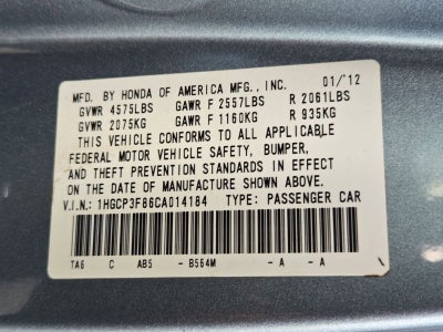 2012 Honda Accord EX-L 3.5