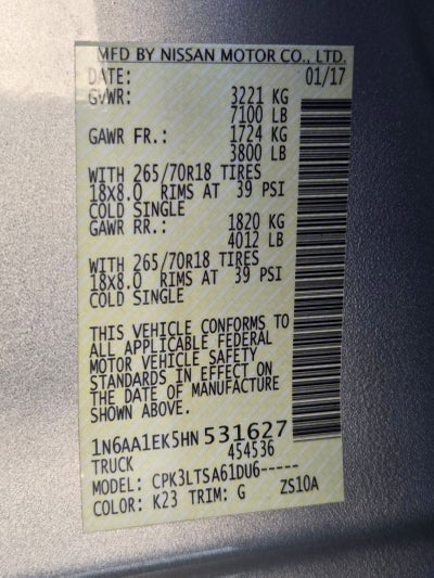 2017 Nissan Titan SV