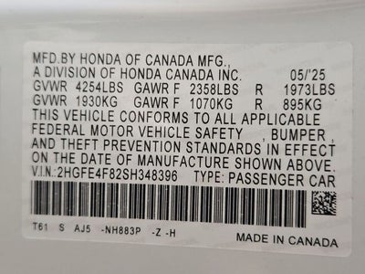 2025 Honda Civic Hybrid Sport Touring