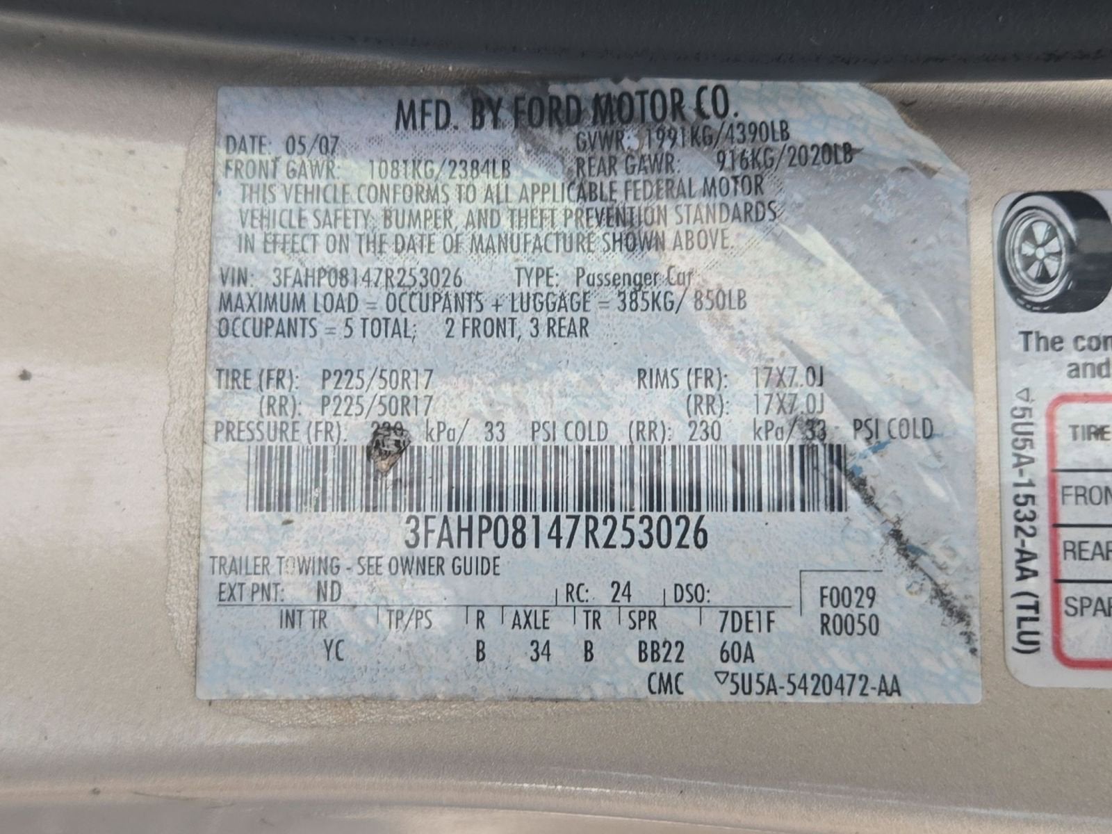 2007 Ford Fusion SEL