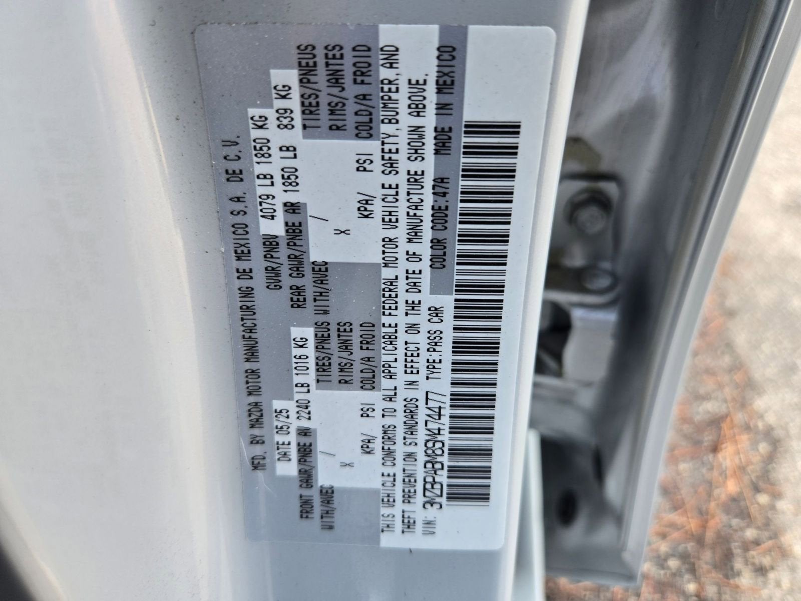 2025 Mazda Mazda3 2.5 S Select Sport