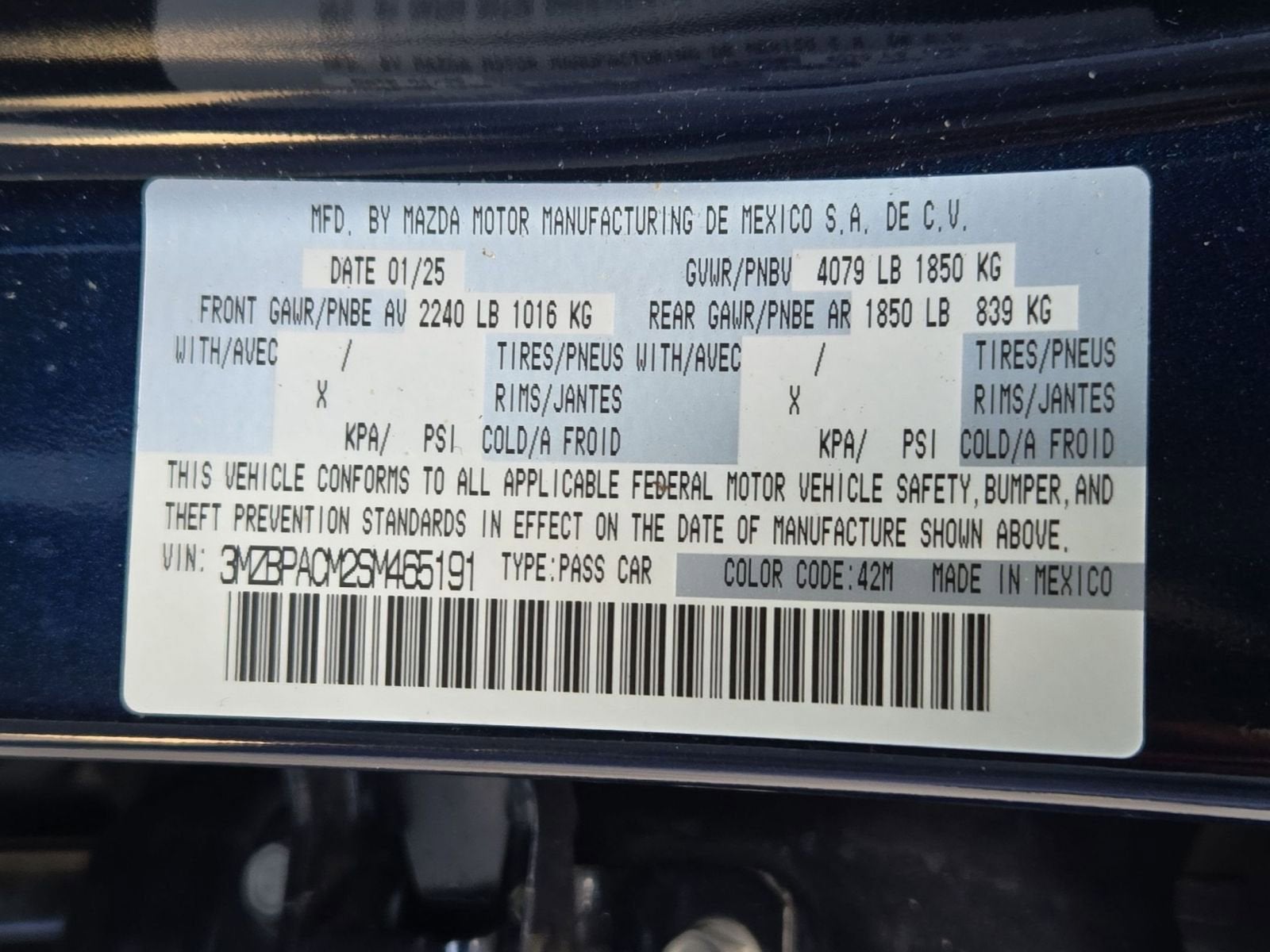 2025 Mazda Mazda3 2.5 S Preferred Package