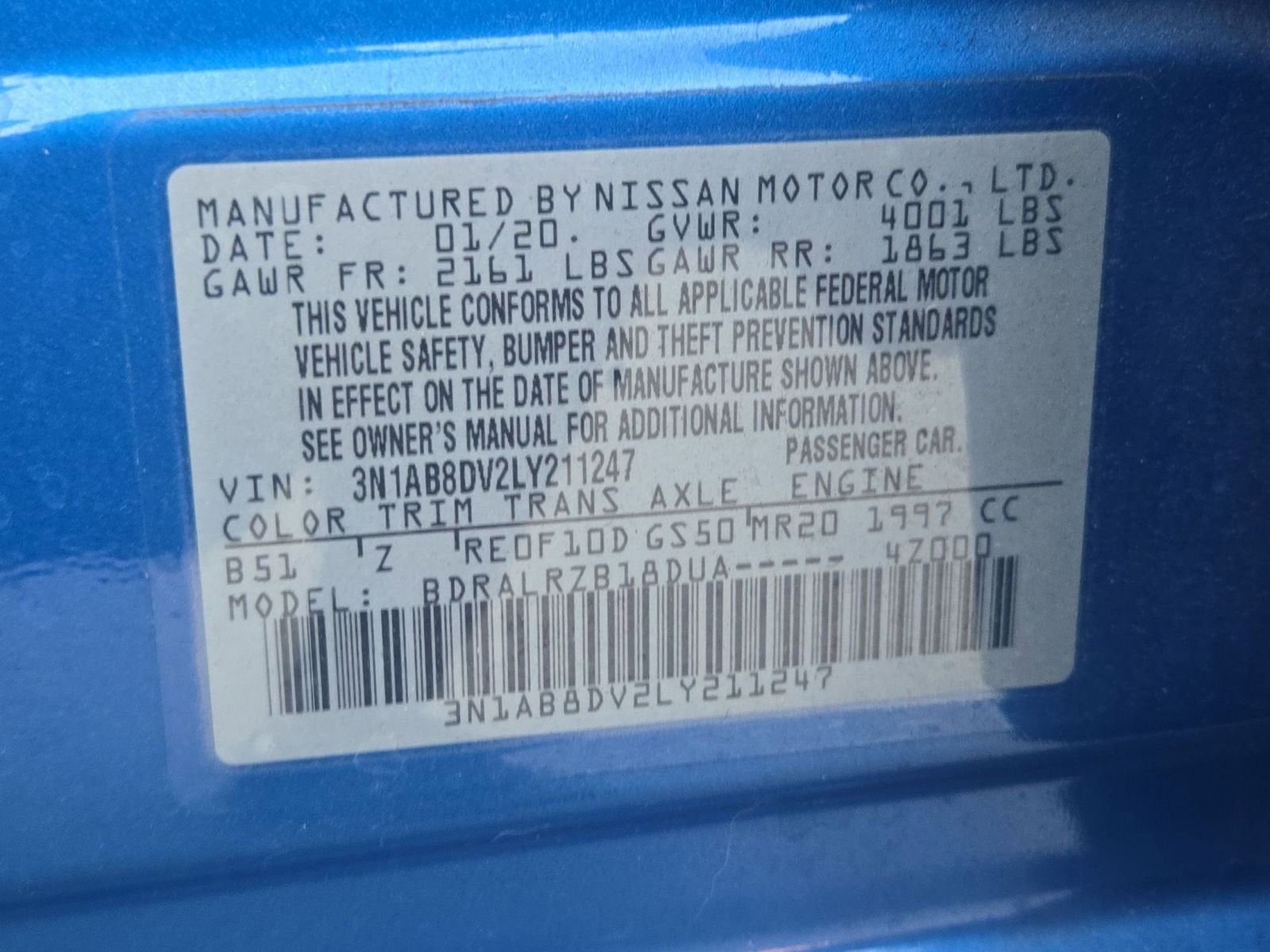 2020 Nissan Sentra SR