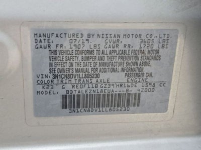 2020 Nissan Versa 1.6 S