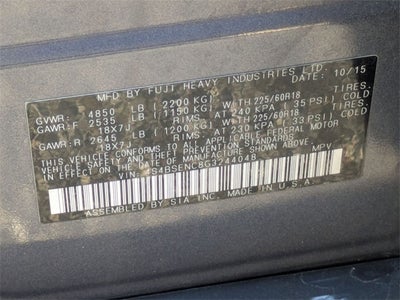 2016 Subaru Outback 3.6R Limited