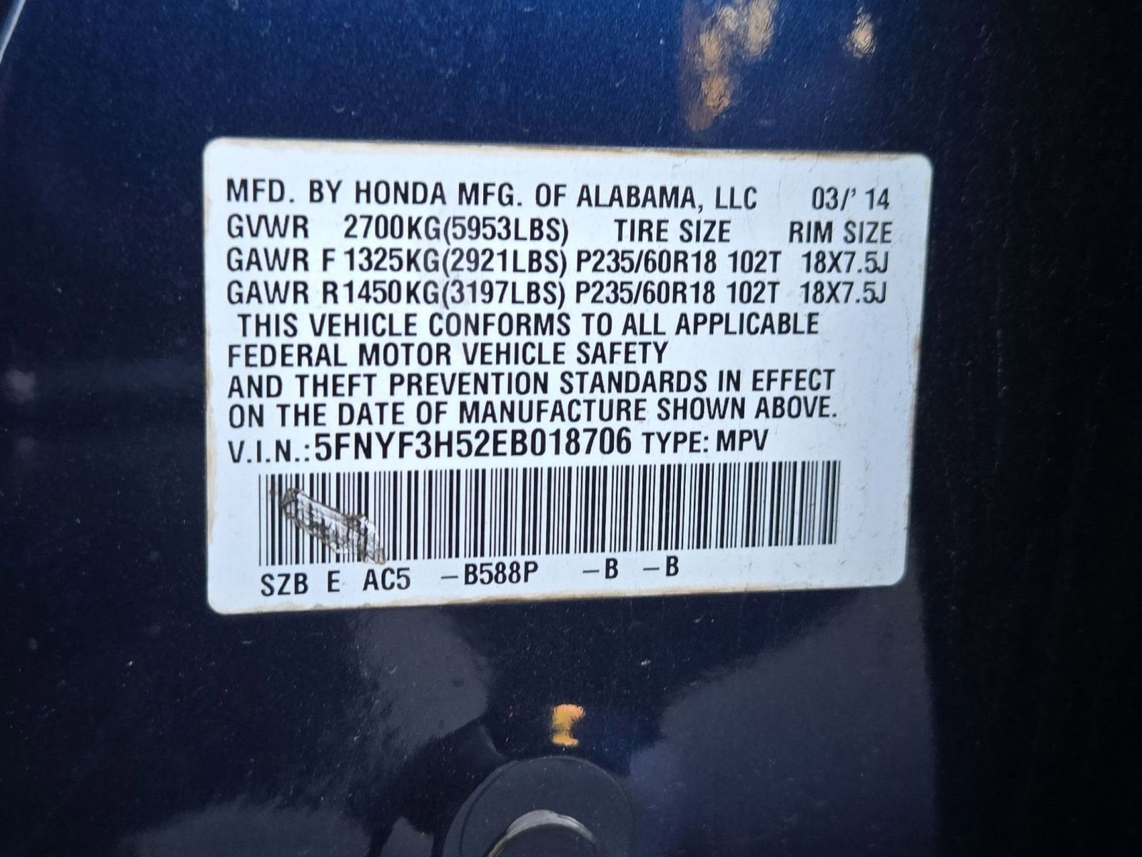 2014 Honda Pilot EX-L