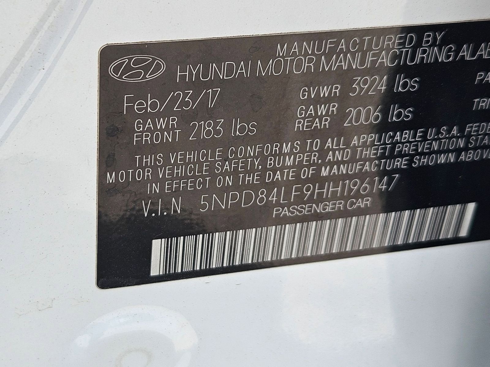 2017 Hyundai Elantra Value Edition