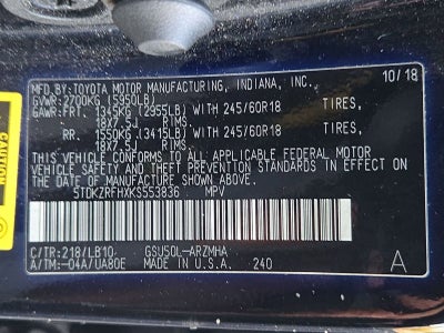 2019 Toyota Highlander XLE