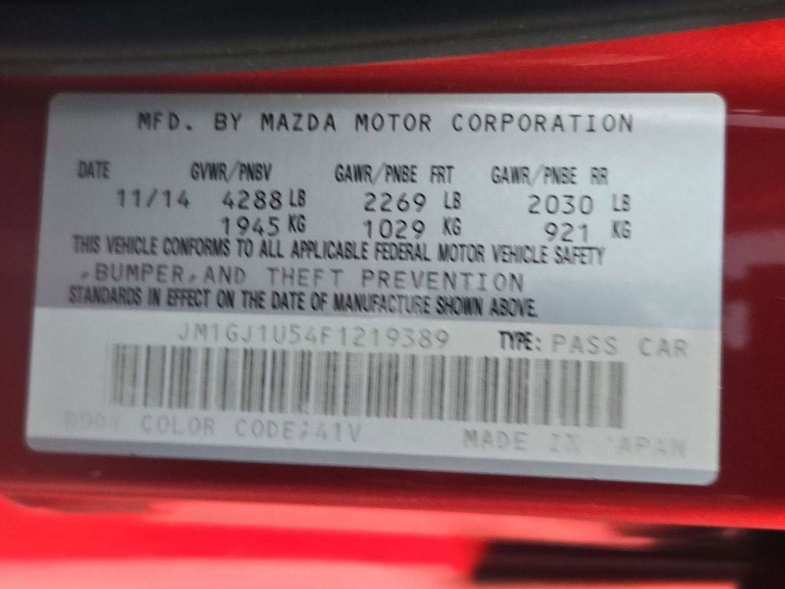 2015 Mazda Mazda6 i Sport