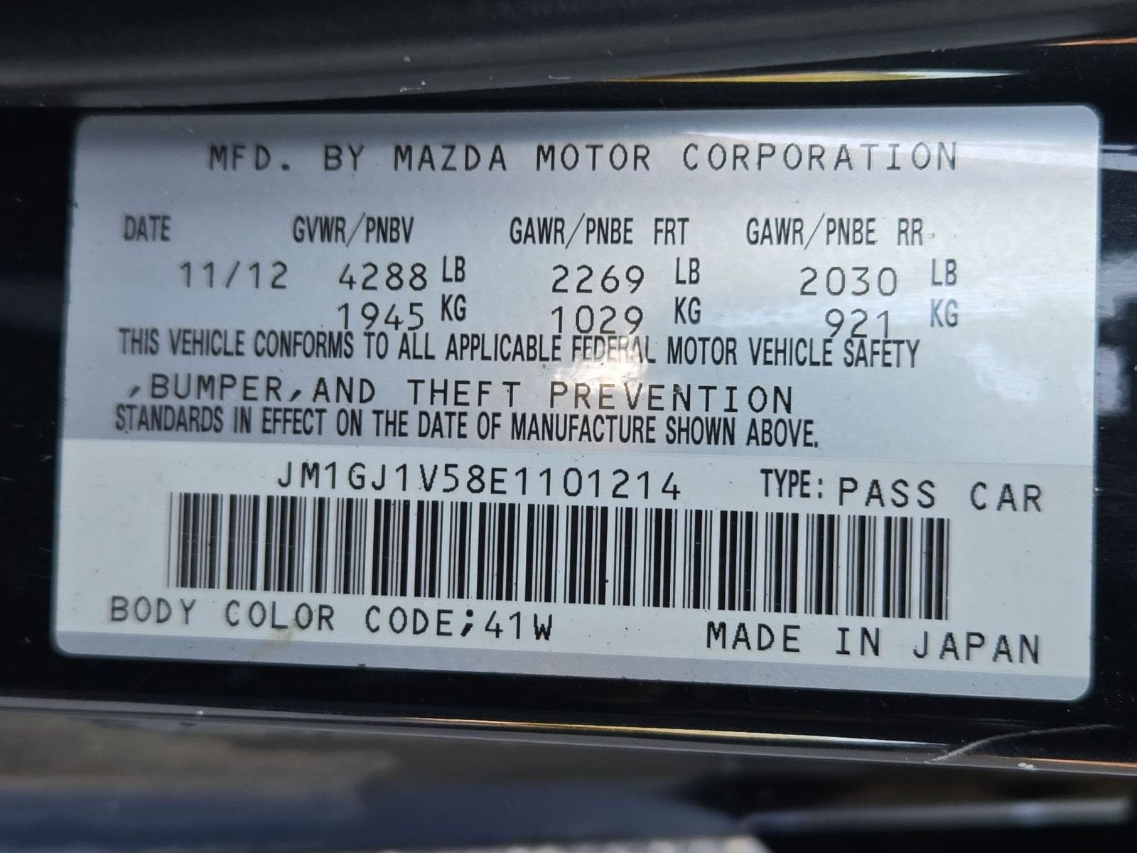 2014 Mazda Mazda6 i Touring