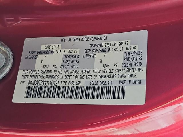 2016 Mazda Mazda Miata Grand Touring
