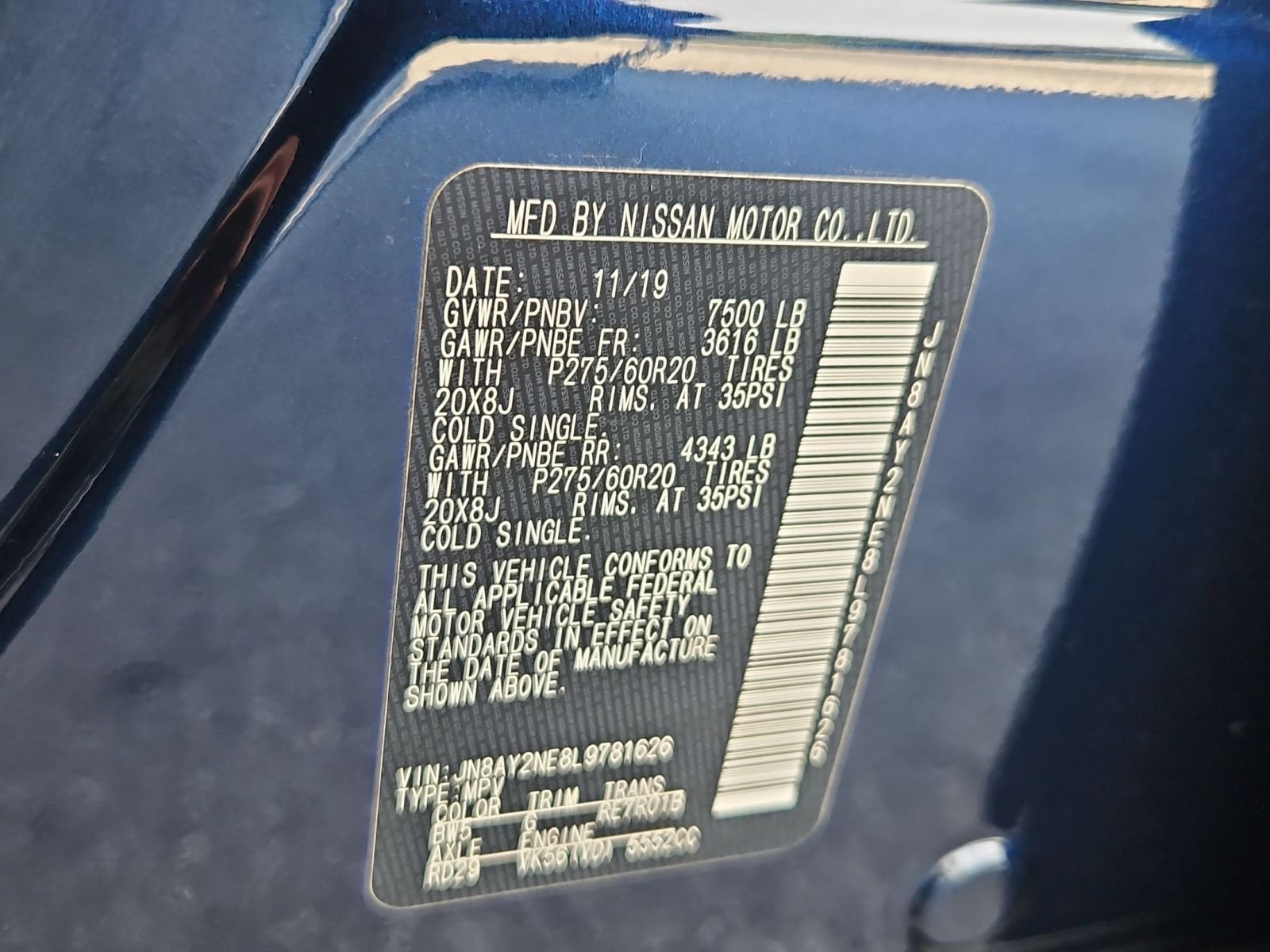 2020 Nissan Armada Platinum