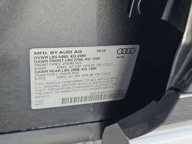 2022 Audi Q5 45 S line Premium Plus quattro