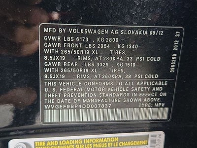 2013 Volkswagen Touareg VR6 FSI Lux