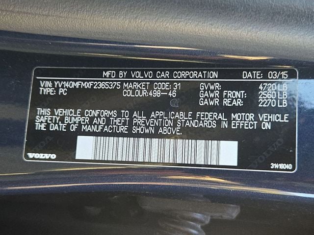 2015 Volvo S60 T5 Platinum