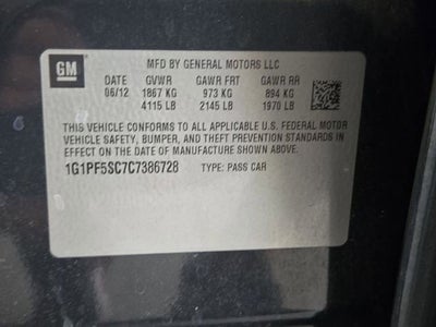 2012 Chevrolet Cruze LT w/1LT