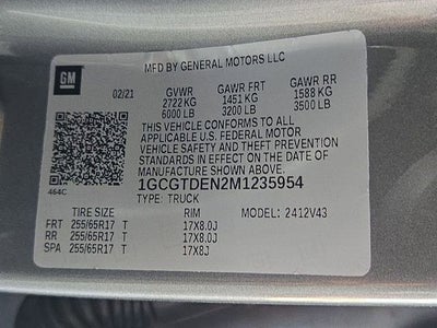 2021 Chevrolet Colorado Z71