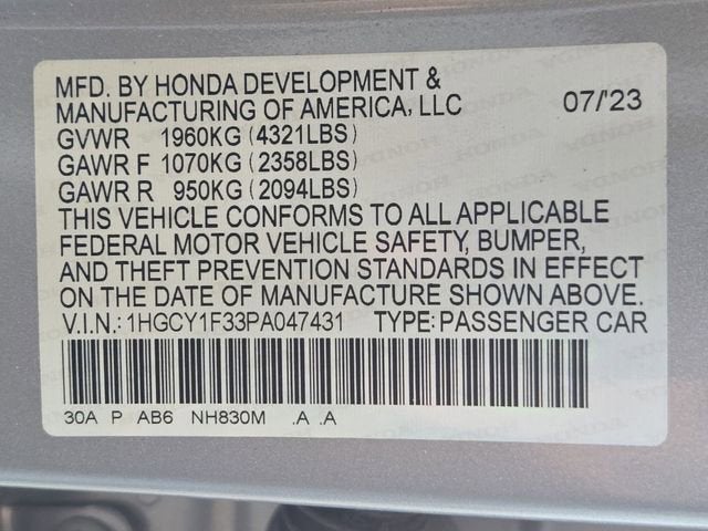 2023 Honda Accord Sedan EX