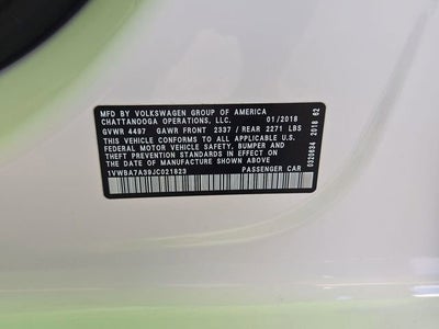 2018 Volkswagen Passat 2.0T SE
