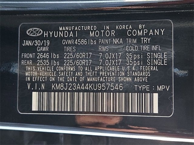 2019 Hyundai Tucson SE