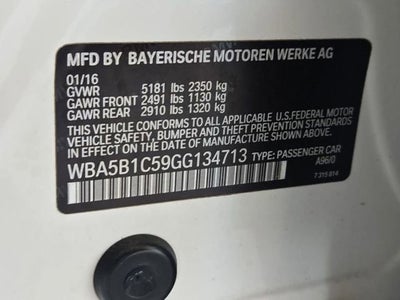 2016 BMW 5 Series 535i