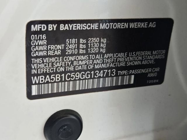 2016 BMW 5 Series 535i