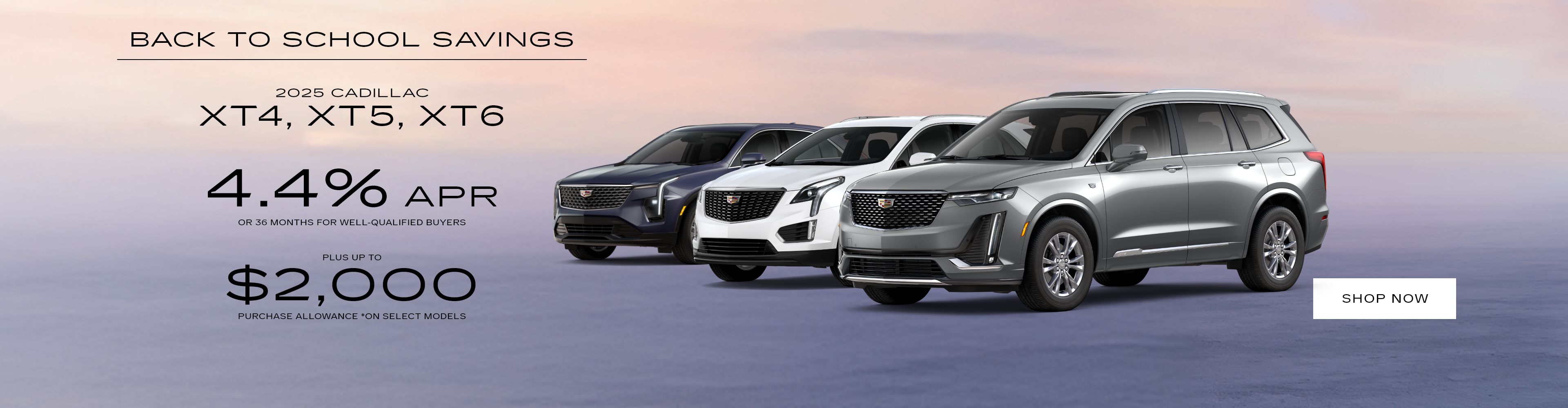 Back To School Savings 2025 Cadillac Xt4, XT5, XT6 offer